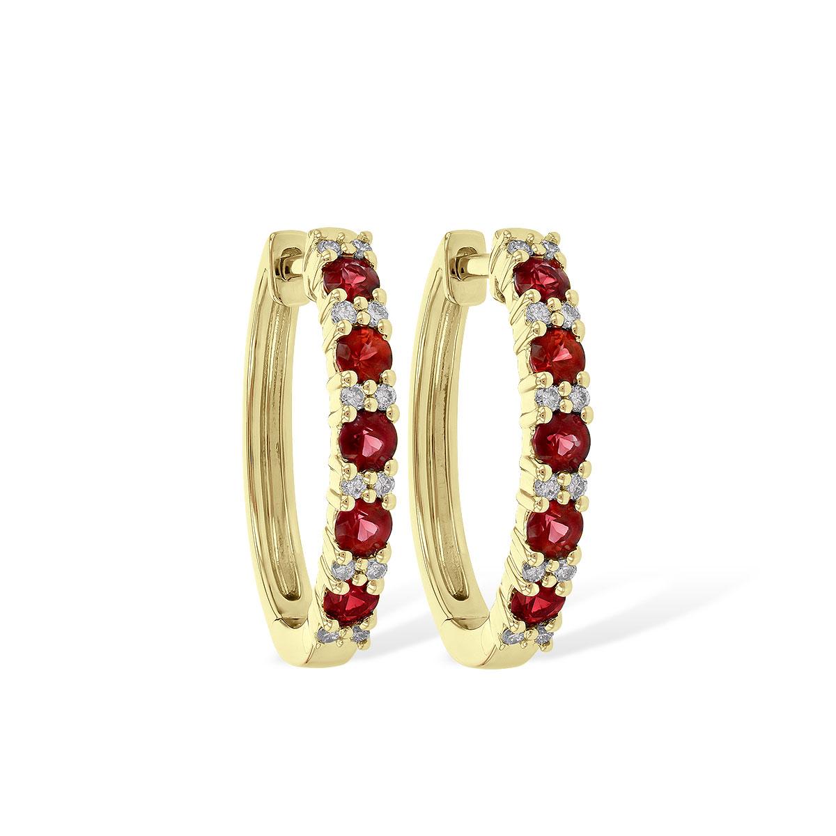 14KT Gold Ruby Earrings