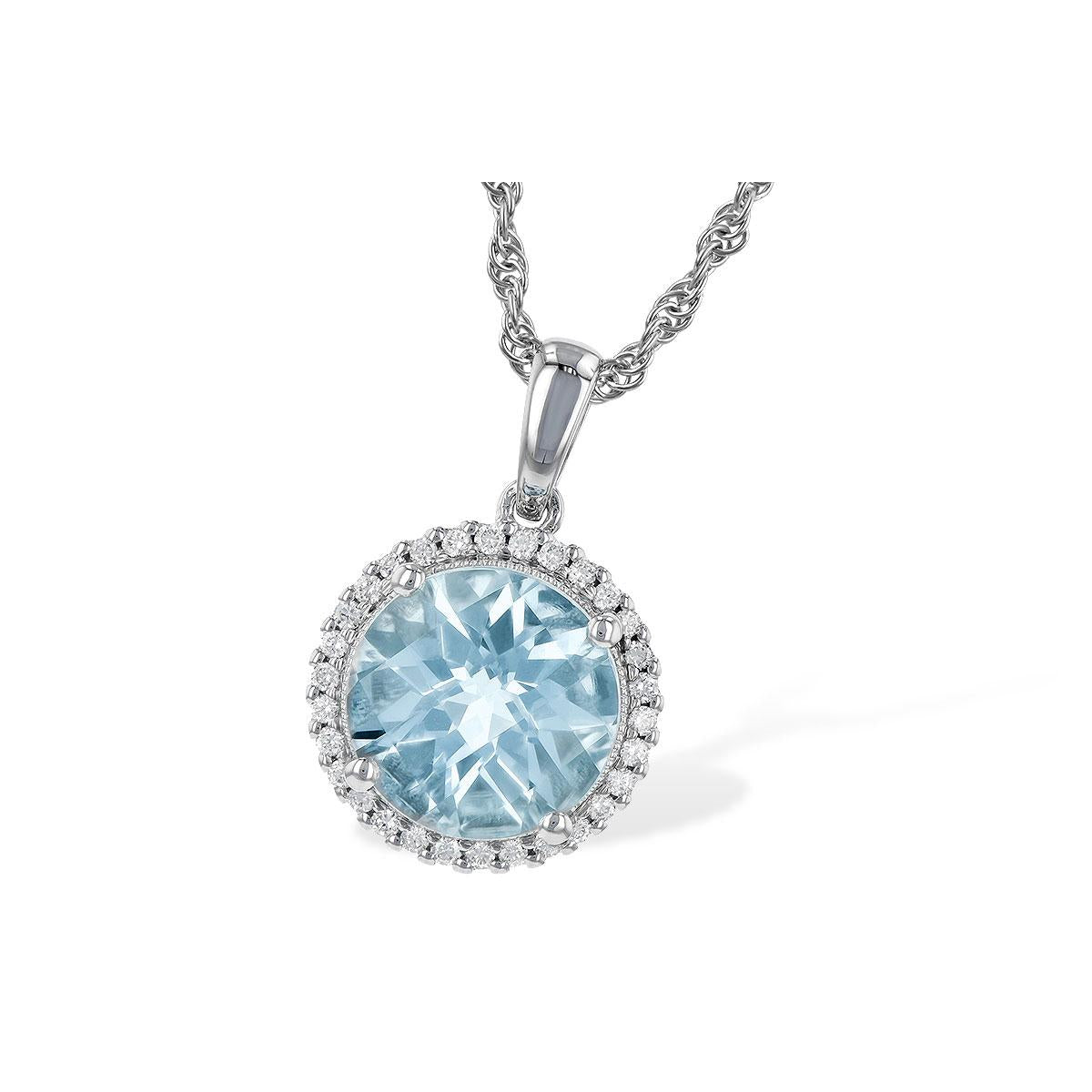 14KT Gold Aqua Necklace