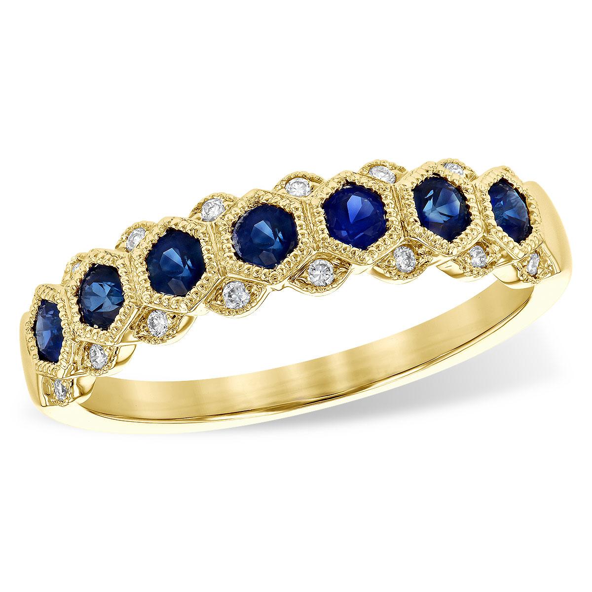 14KT Gold Ladies Sapphire Wedding Ring