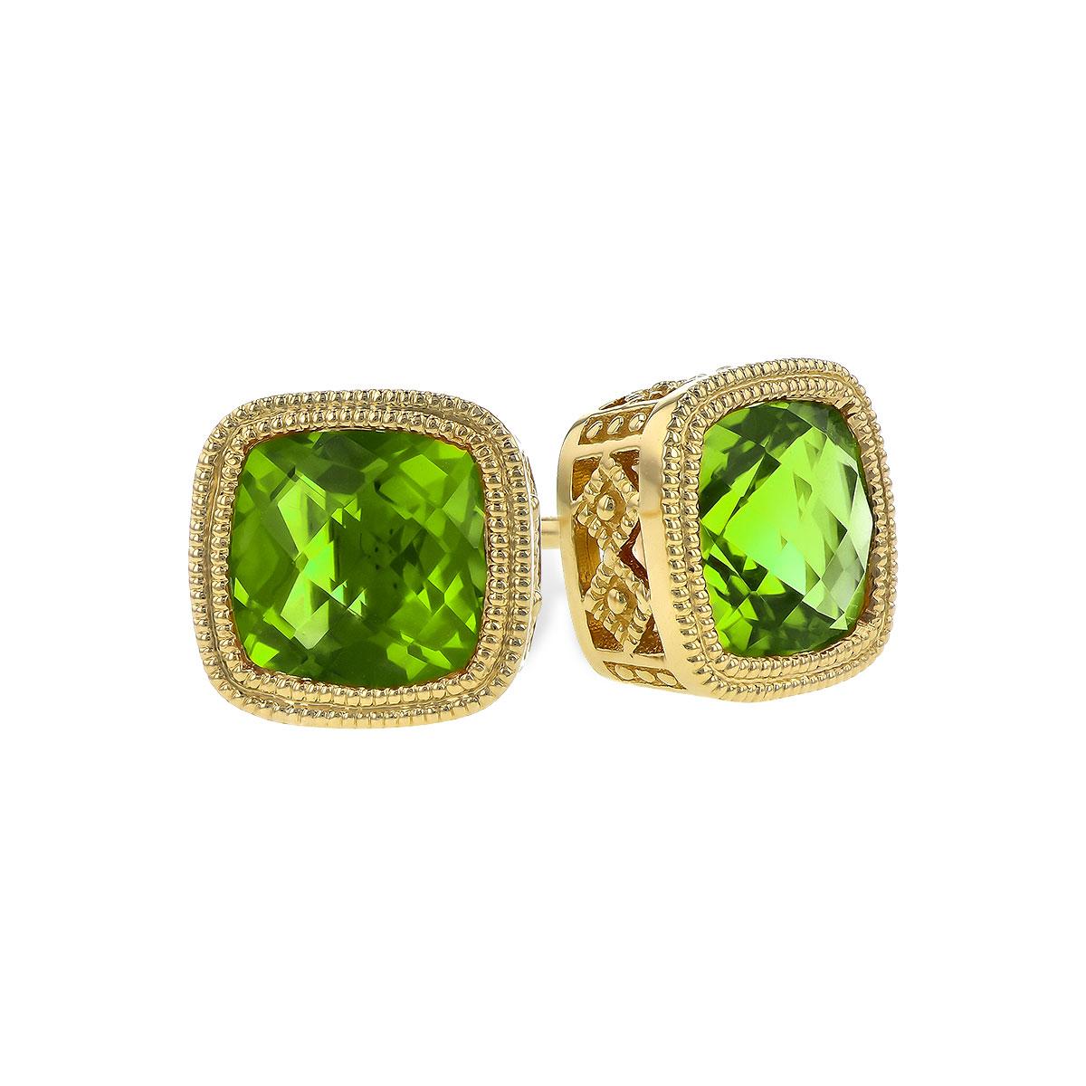 14KT Gold Peridot Earrings