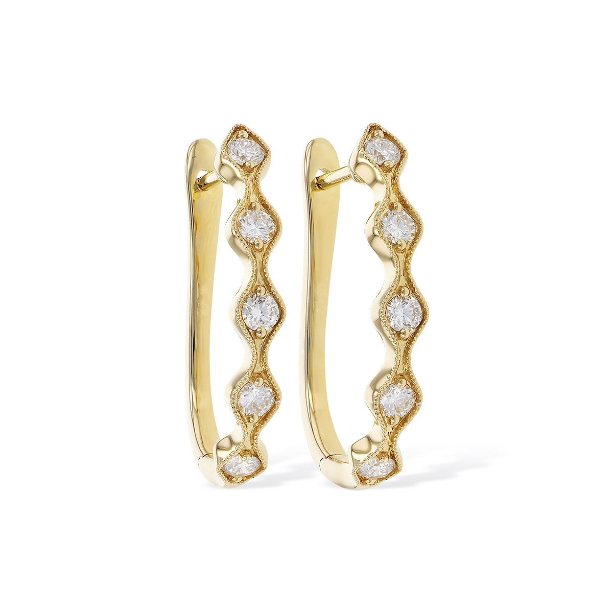 14KT Gold Diamond Earrings