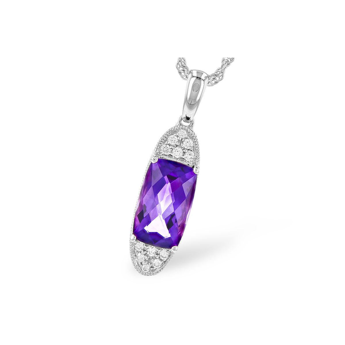 14KT Gold Amethyst Necklace