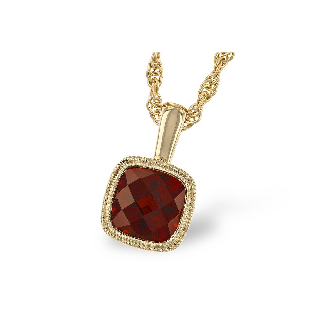 14KT Gold Garnet Necklace