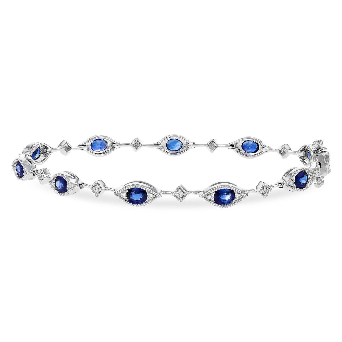 14KT Gold Sapphire Bracelet