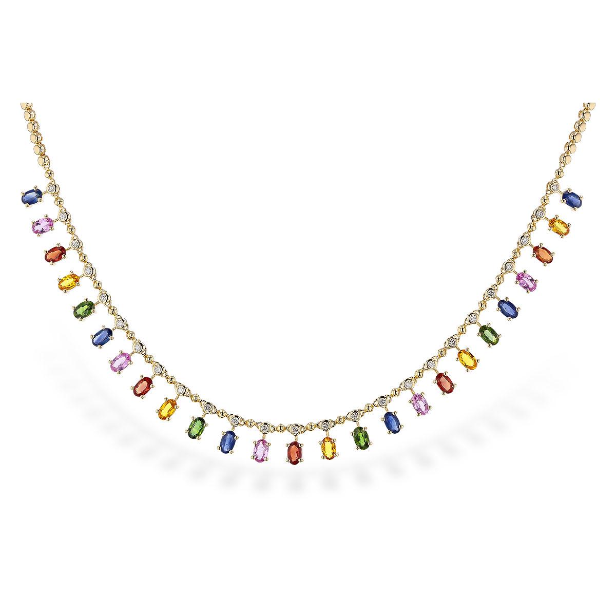 14KT Gold Sapphire Necklace