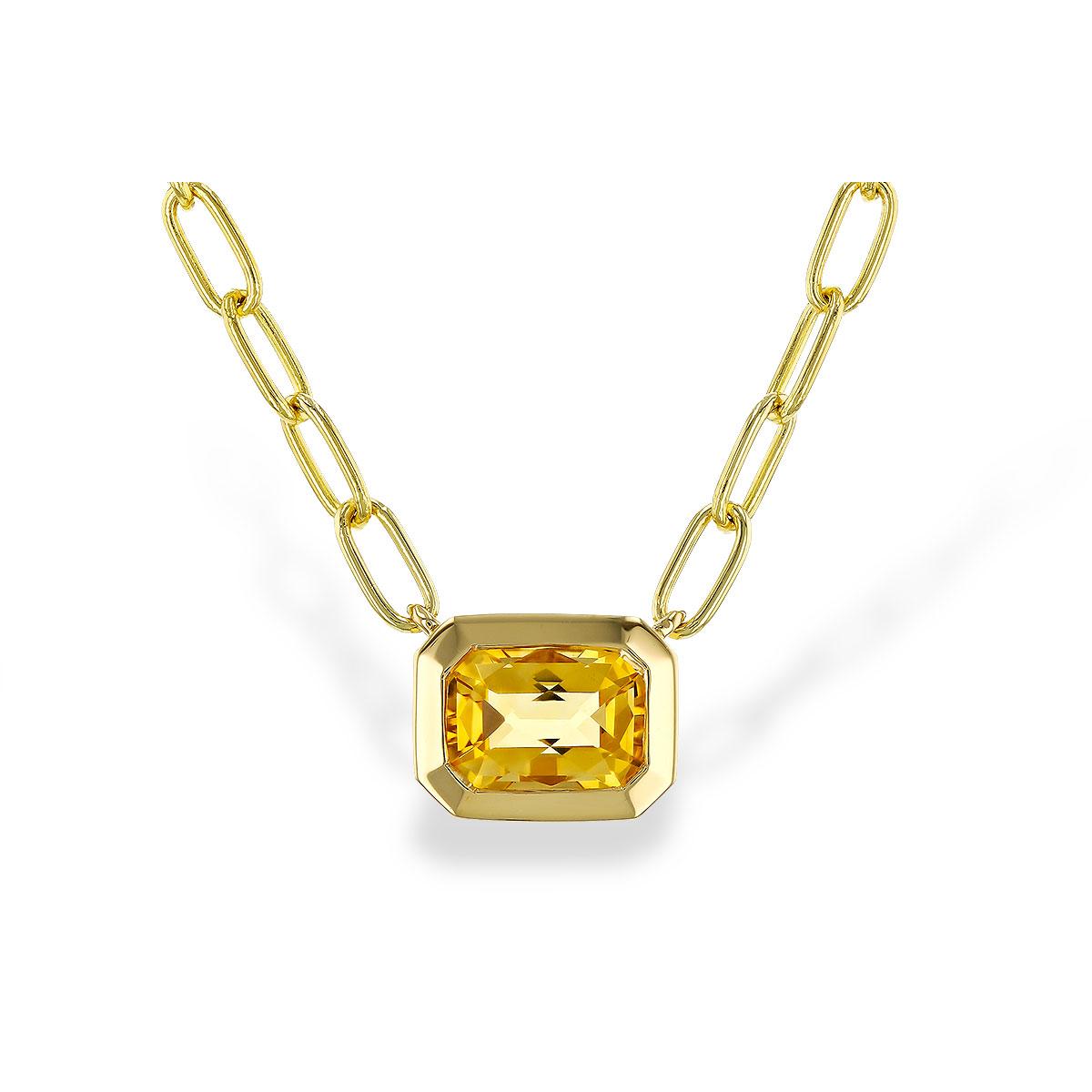14KT Gold Citrine Necklace