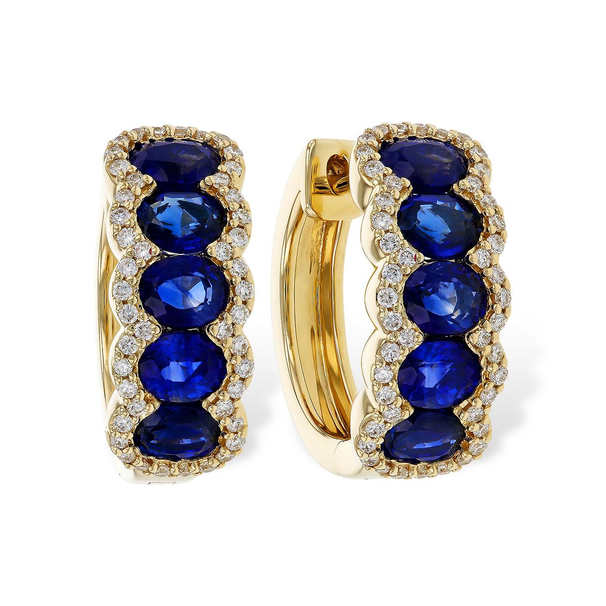 14KT Gold Sapphire Earrings