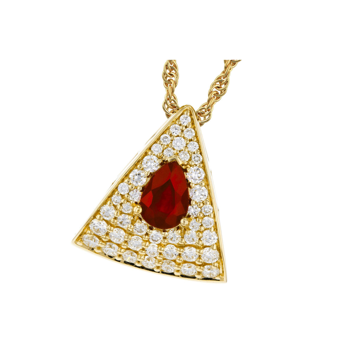 14KT Gold Ruby Necklace