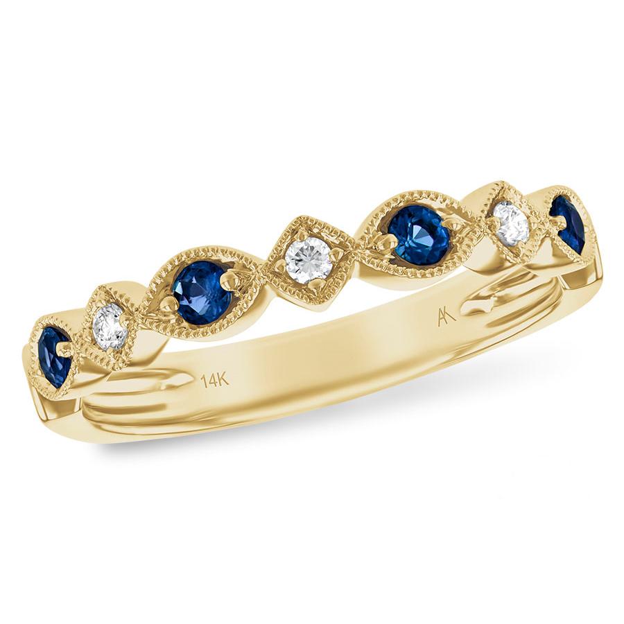 14KT Gold Ladies Sapphire Wedding Ring