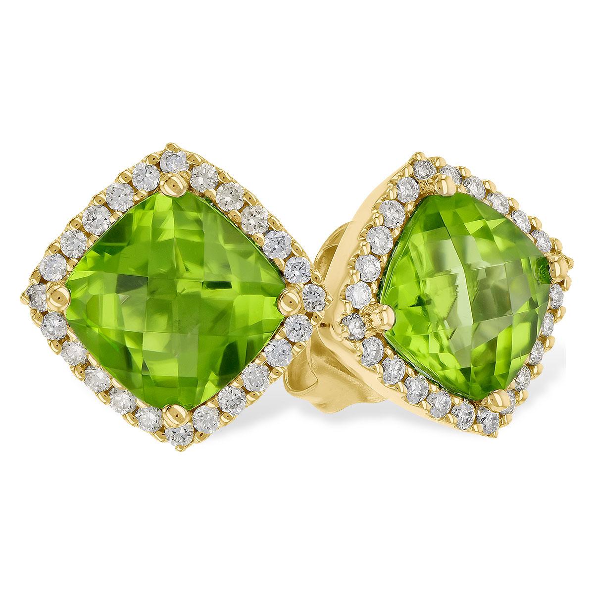 14KT Gold Peridot Earrings