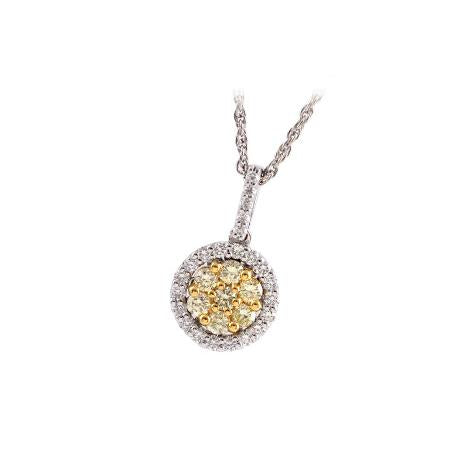 14KT Gold Yellow Diamond Necklace