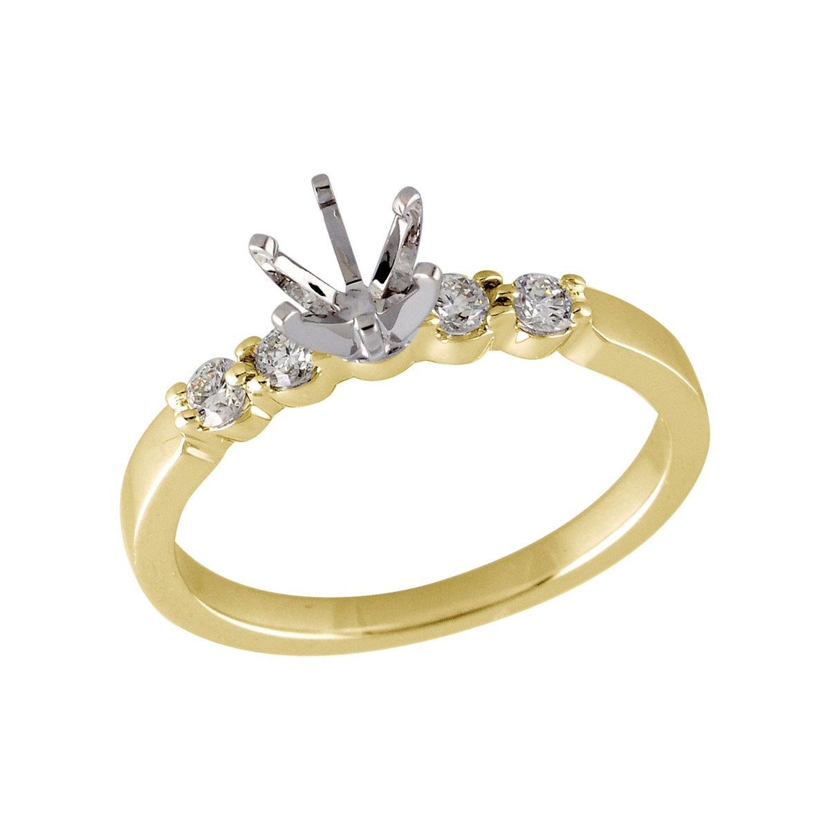 14KT Gold Semi-Mount Engagement Ring