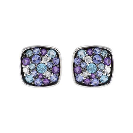 14KT Gold Multi-Stone Earrings