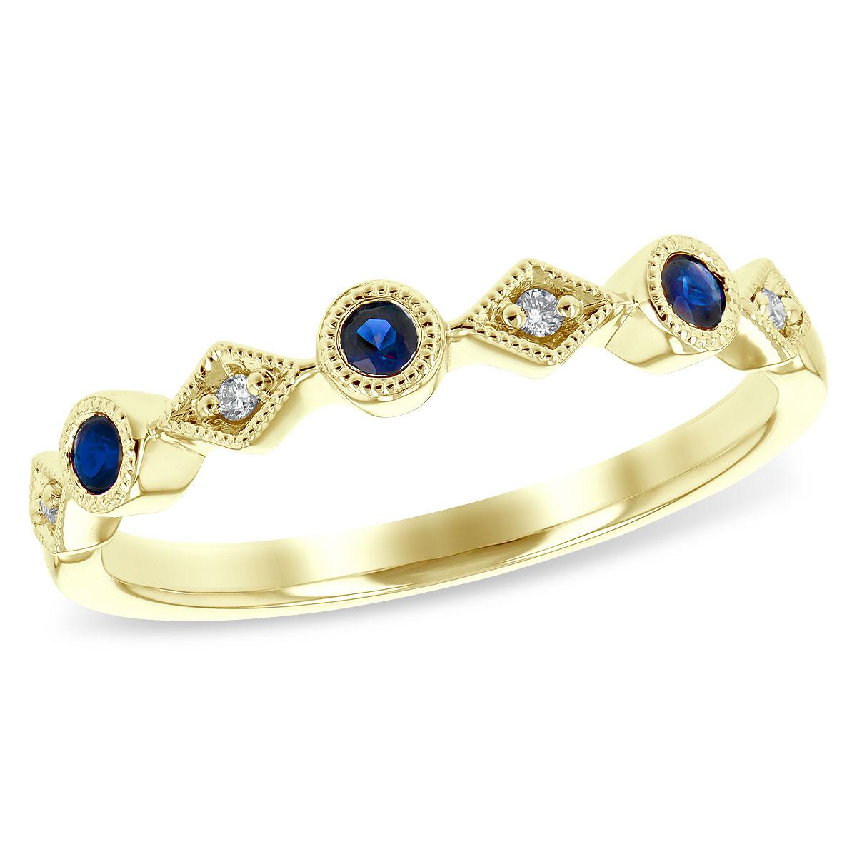 14KT Gold Ladies Sapphire Wedding Ring