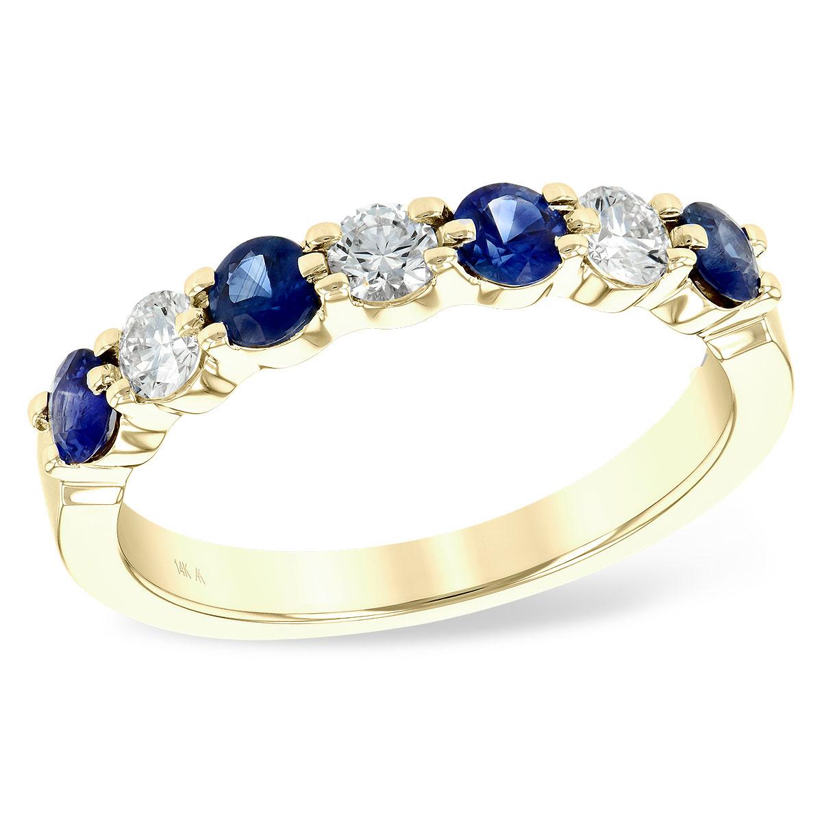 14KT Gold Ladies Sapphire Wedding Ring