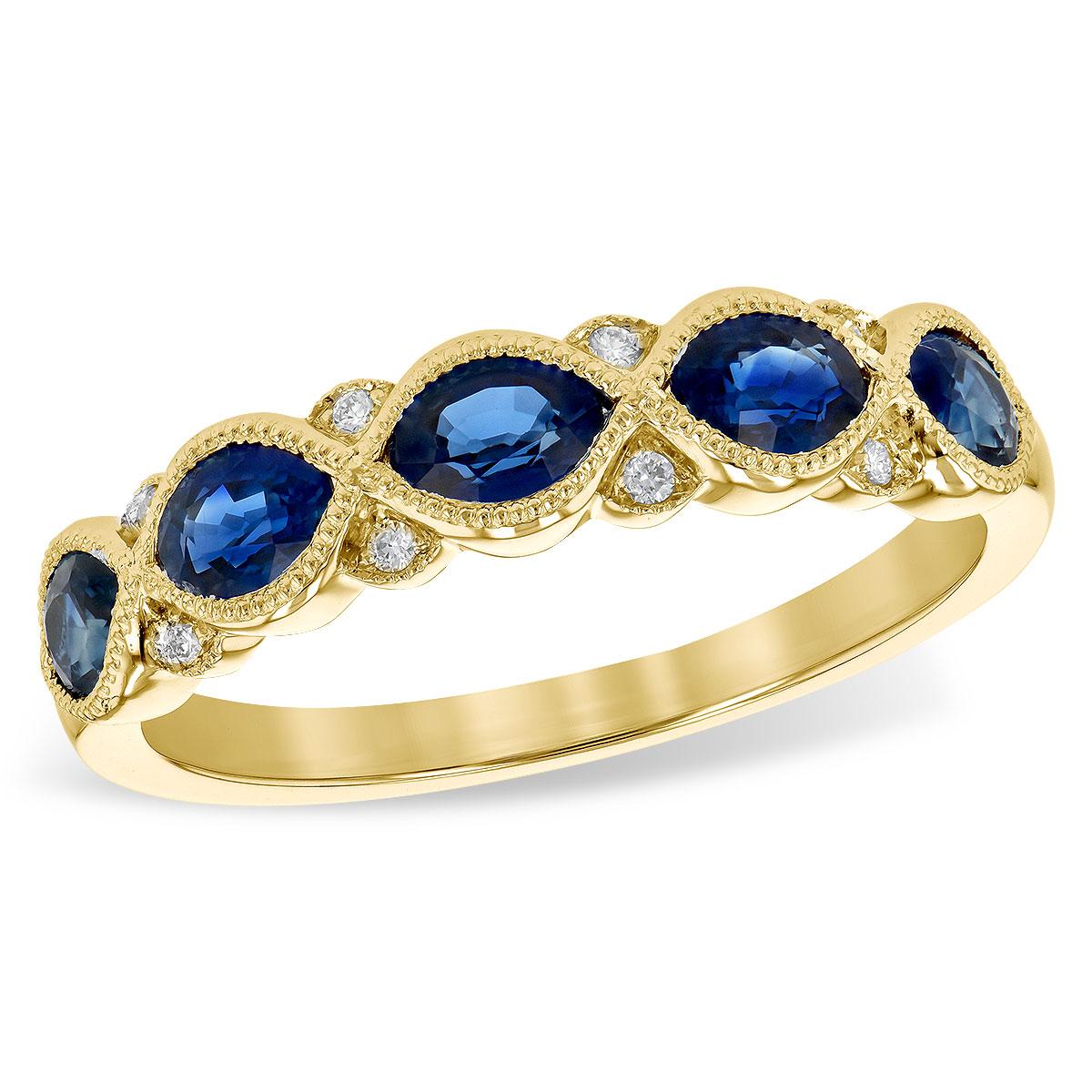 14KT Gold Ladies Sapphire Wedding Ring