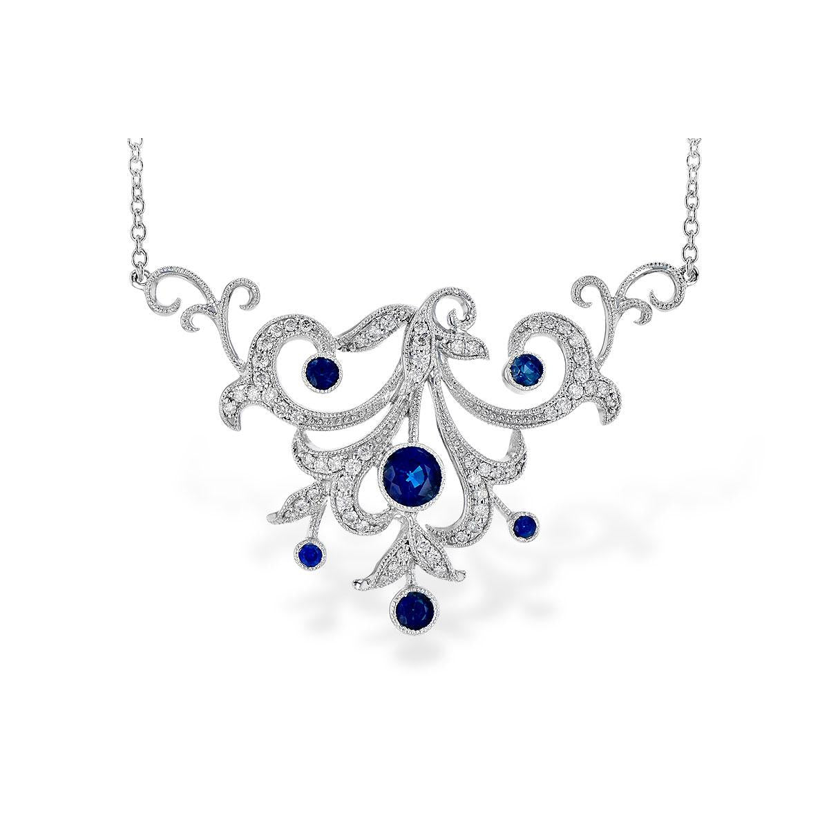 14KT Gold Sapphire Necklace