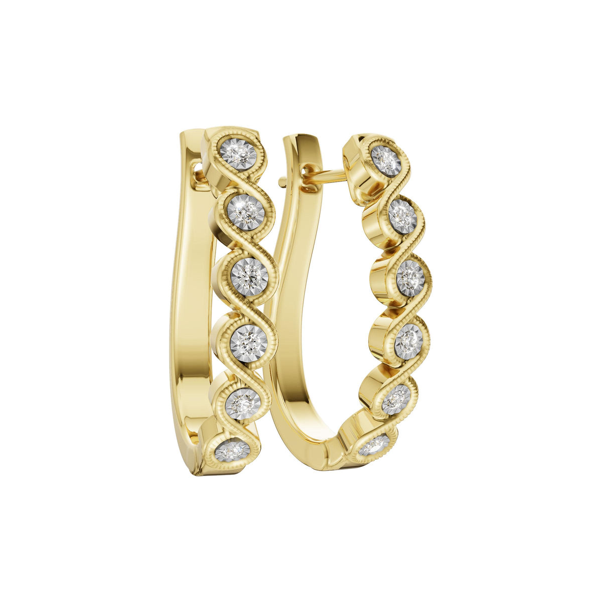 14KT Gold Diamond Earrings