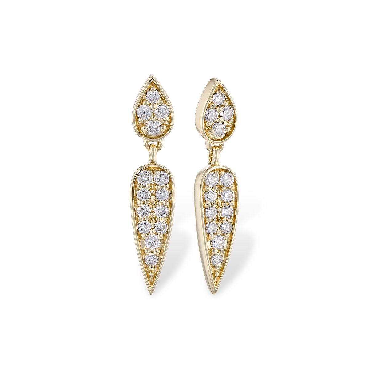 14KT Gold Diamond Earrings