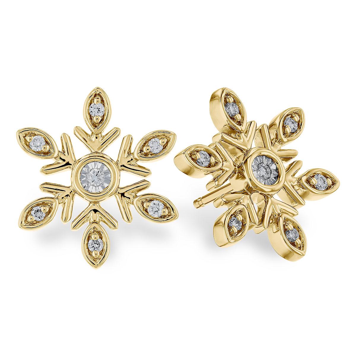 14KT Gold Diamond Earrings