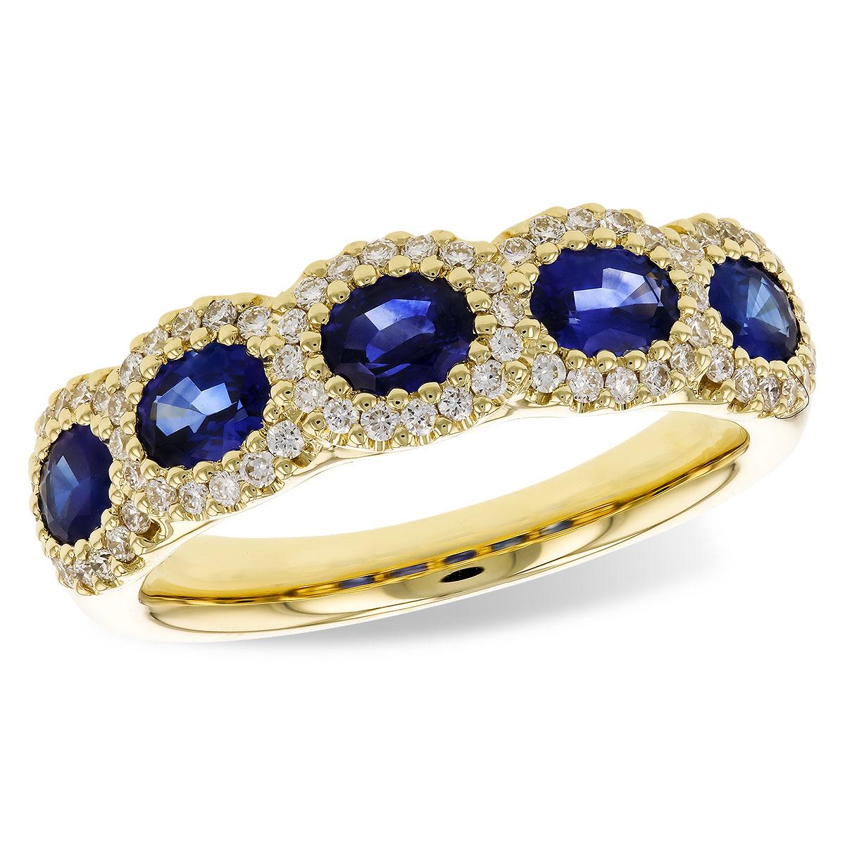 14KT Gold Ladies Sapphire Wedding Ring