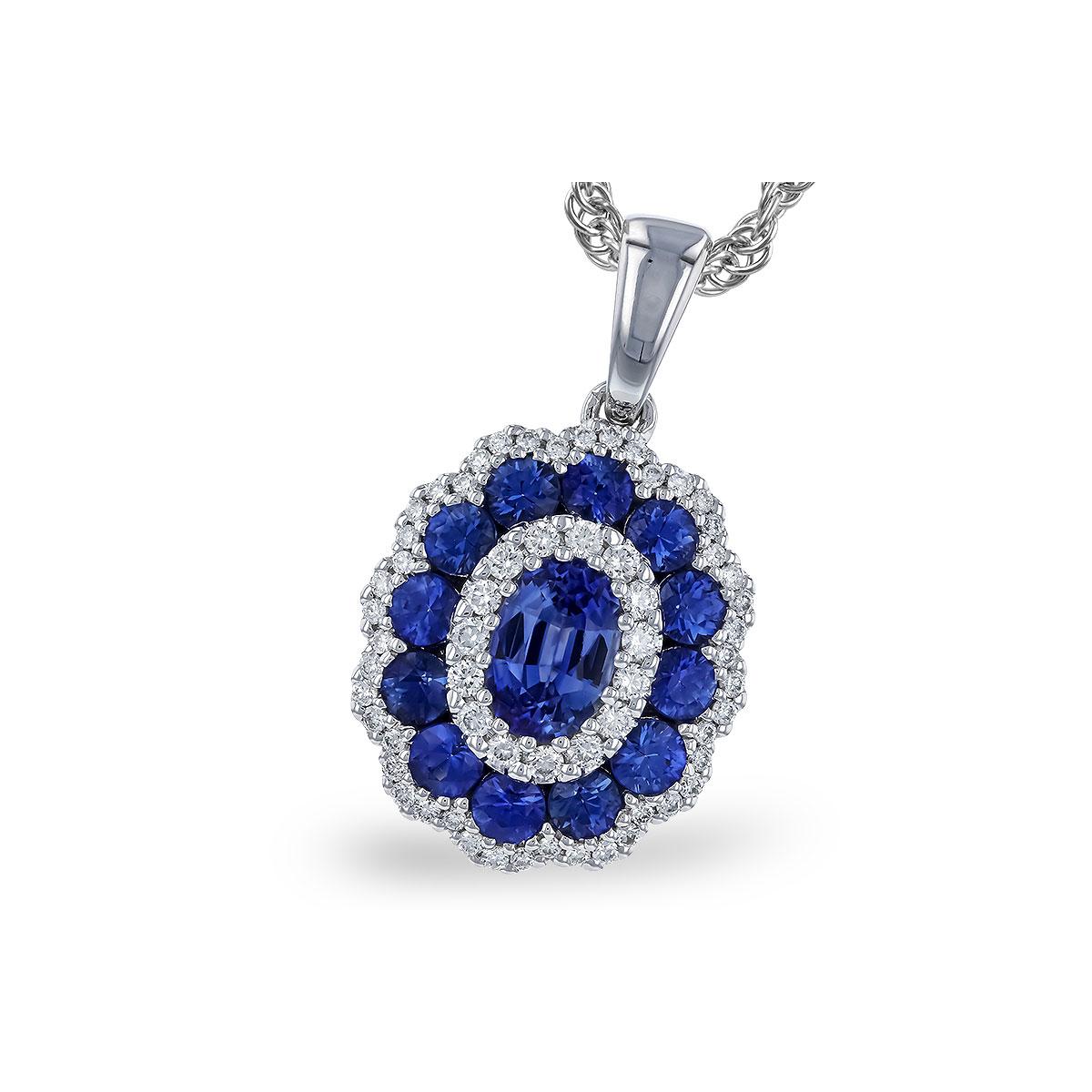 14KT Gold Sapphire Necklace
