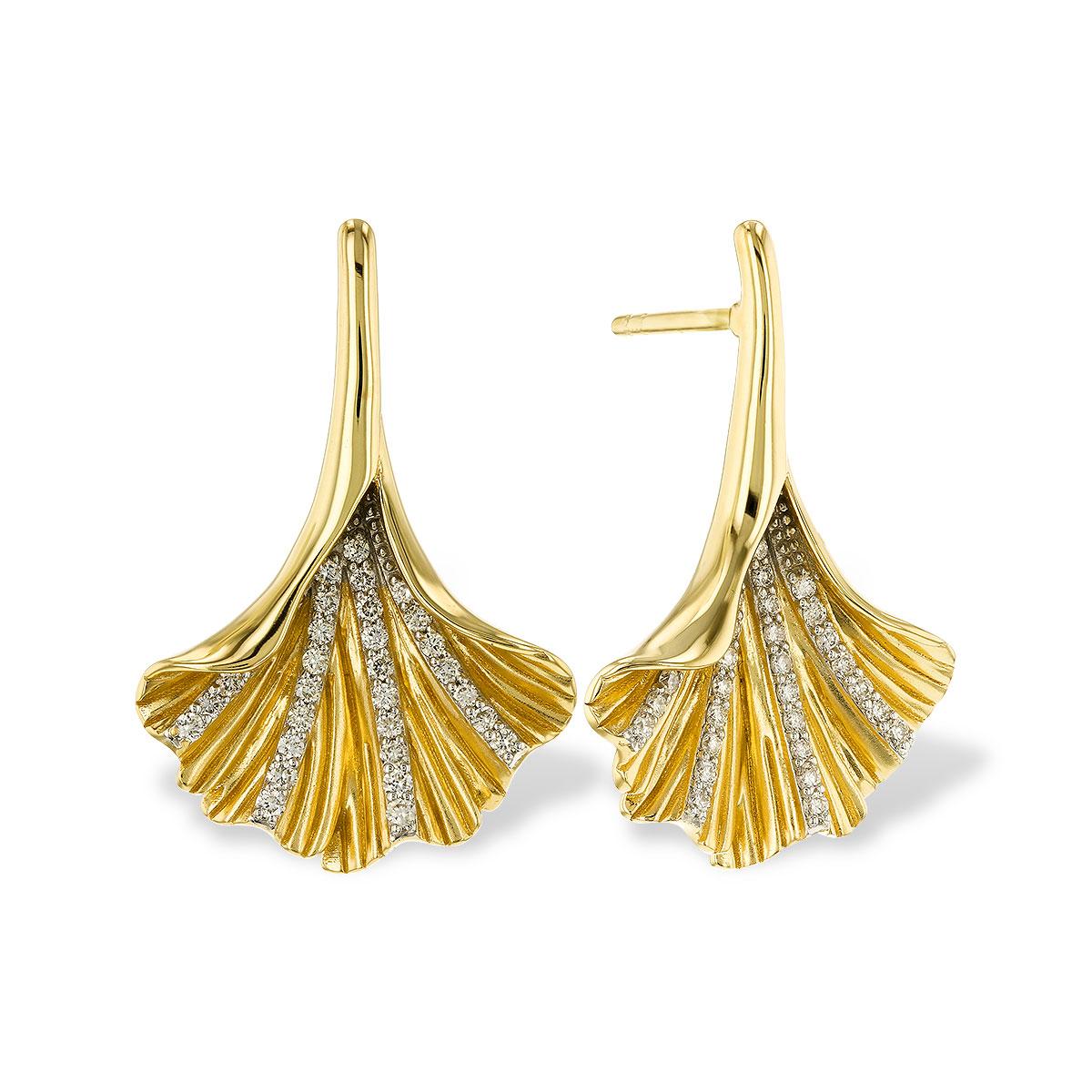 14KT Gold Diamond Earrings