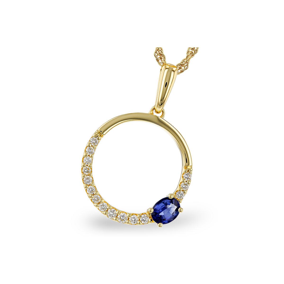 14KT Gold Sapphire Necklace