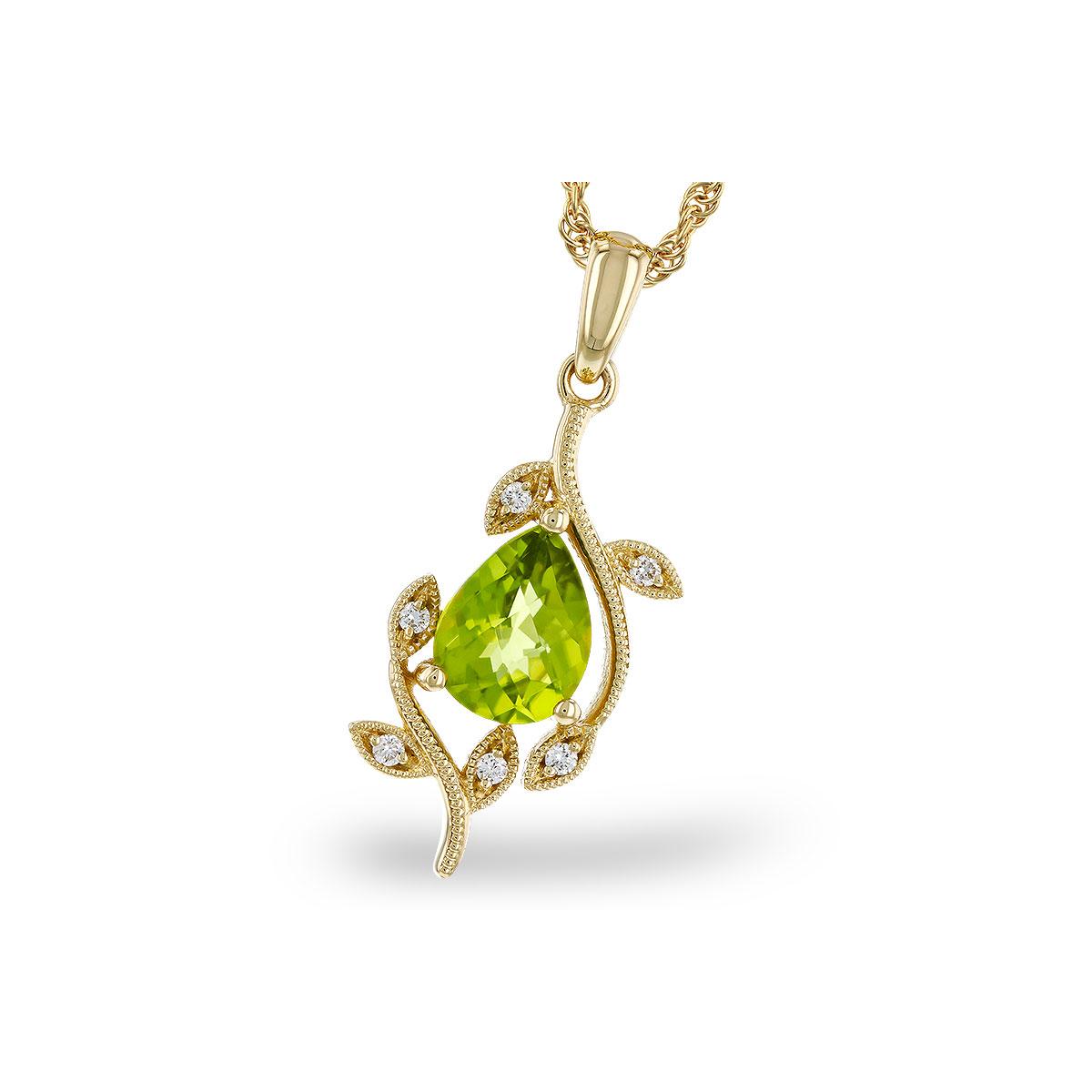 14KT Gold Peridot Necklace