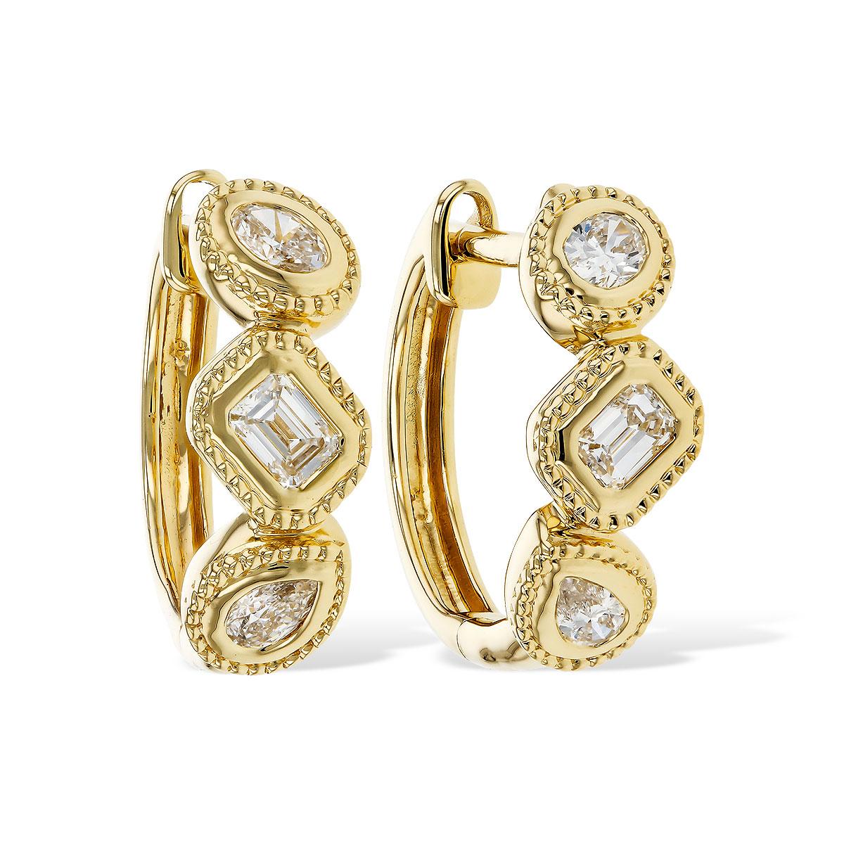 14KT Gold Diamond Earrings