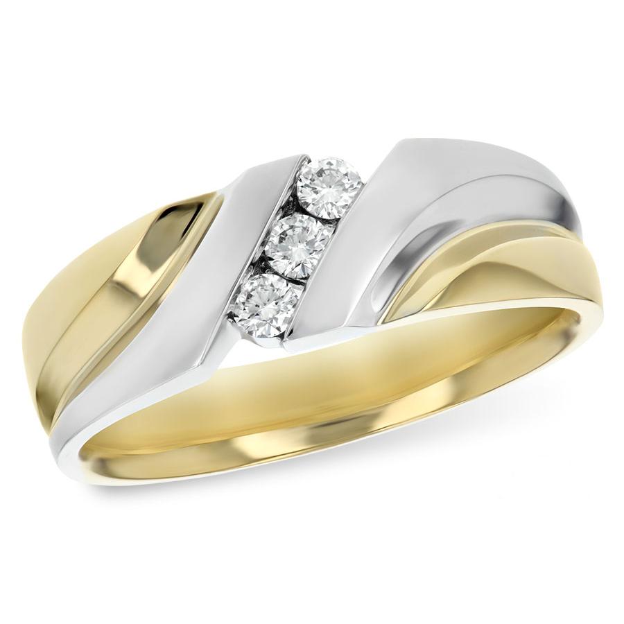 14KT Gold Mens Diamond Wedding Ring