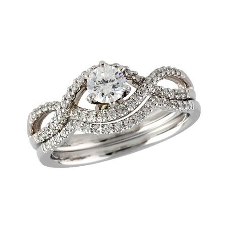 14KT Gold Two-Piece Diamond Wedding Set