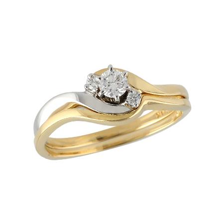 14KT Gold Two-Piece Diamond Wedding Set