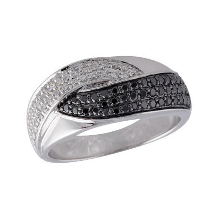 14KT Gold Ladies Black Diamond Wedding Ring