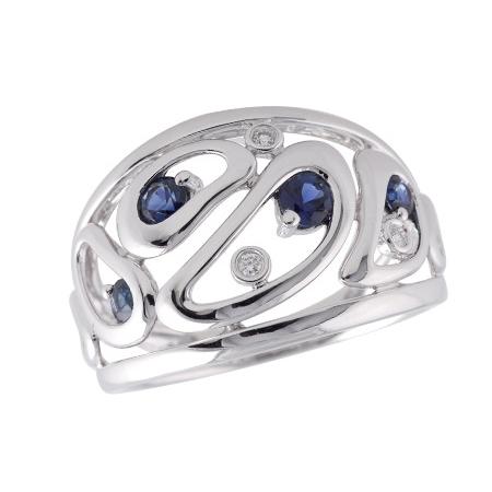 14KT Gold Ladies Sapphire Wedding Ring