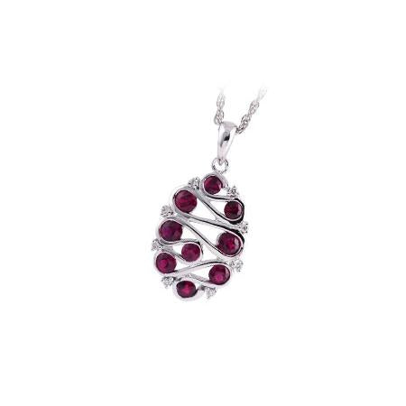 14KT Gold Ruby Necklace