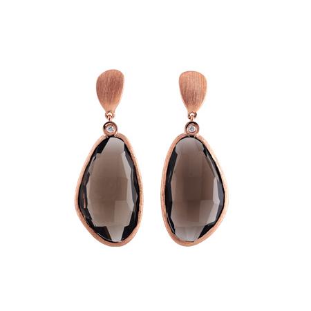 14KT Gold Smoky Quartz Earrings