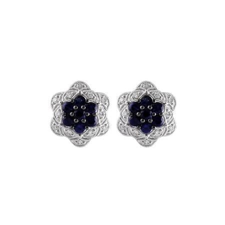 14KT Gold Sapphire Earrings