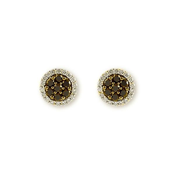 14KT Gold Black Diamond Earrings