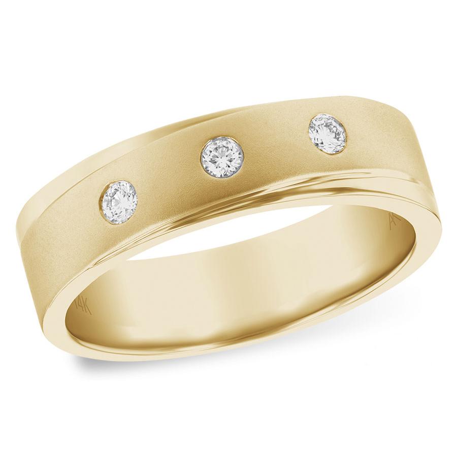 14KT Gold Mens Diamond Wedding Ring