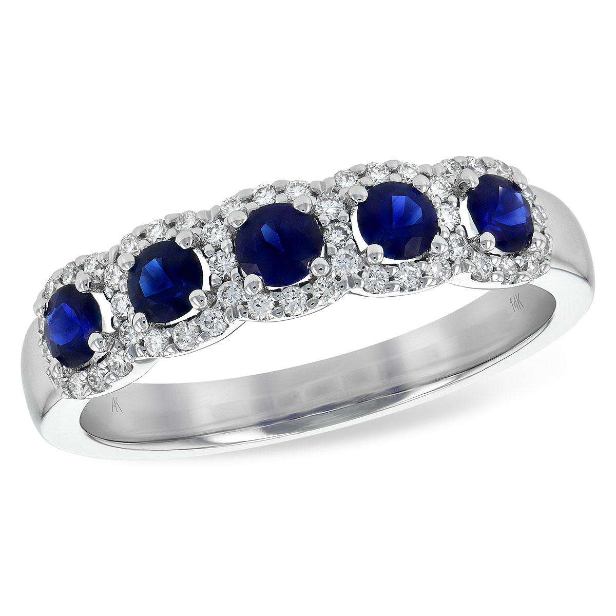 14KT Gold Ladies Sapphire Wedding Ring