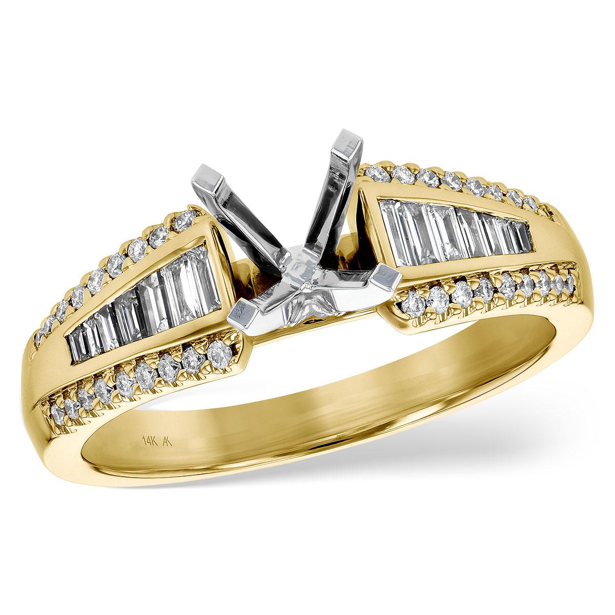 14KT Gold Semi-Mount Engagement Ring