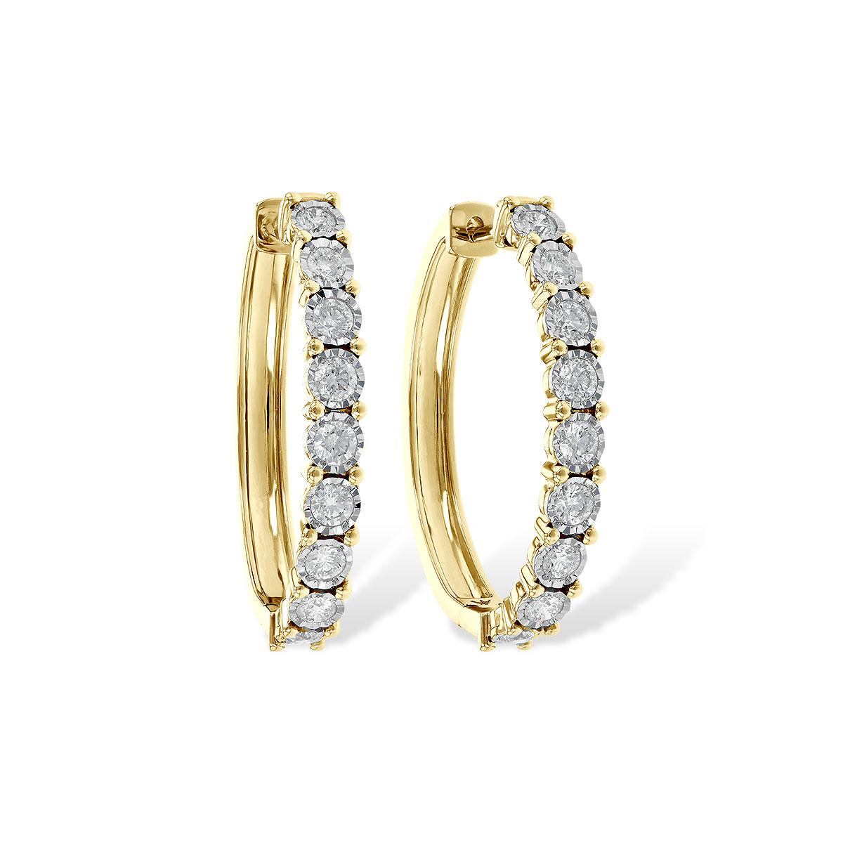 14KT Gold Diamond Earrings