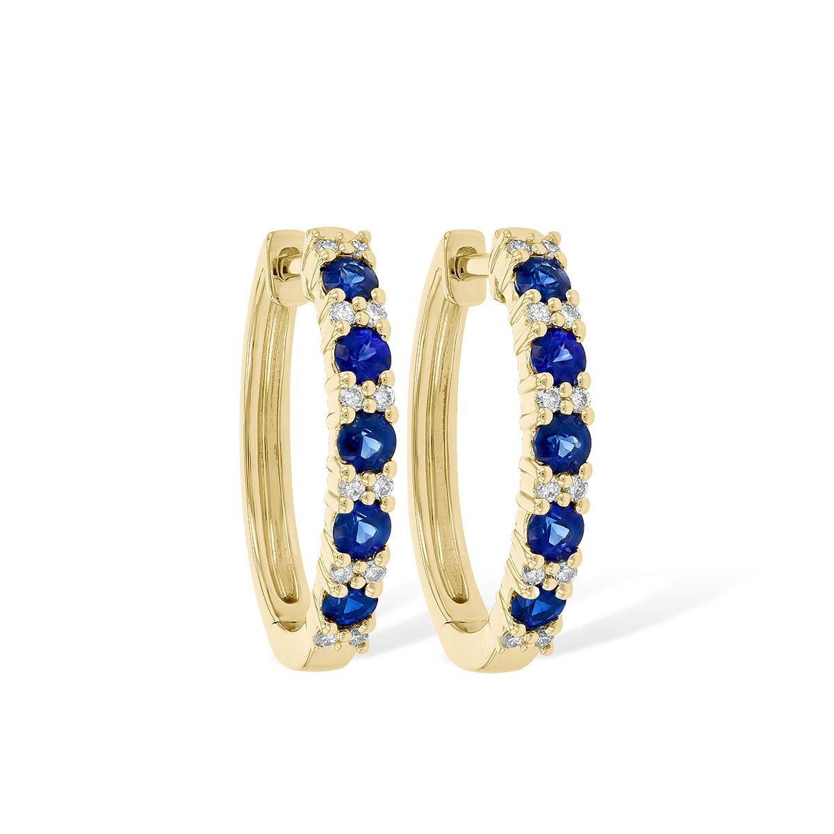 14KT Gold Sapphire Earrings