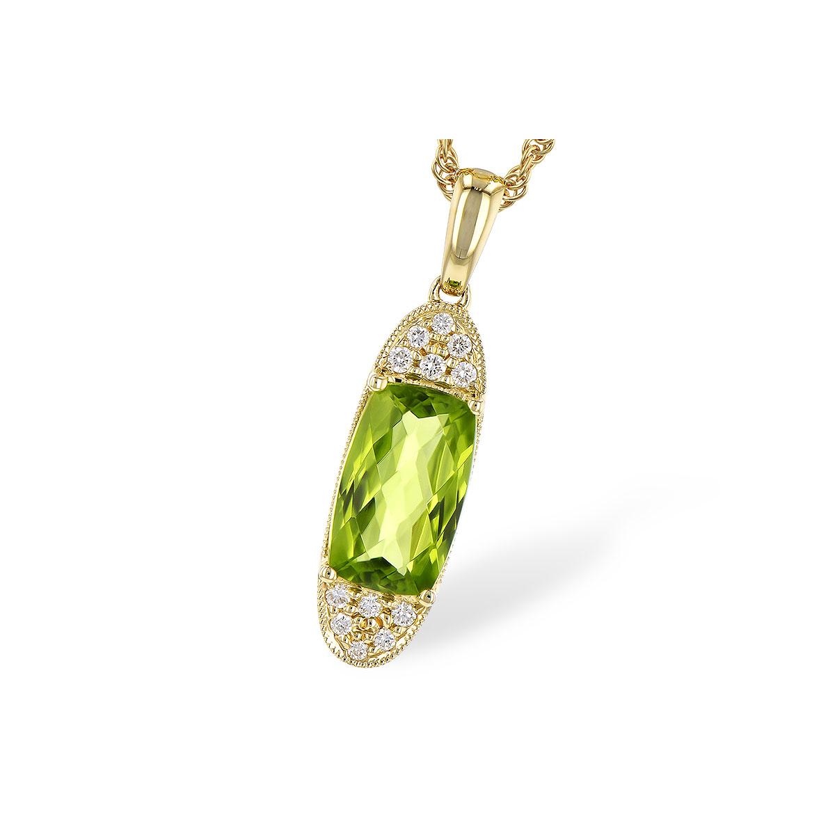 14KT Gold Peridot Necklace