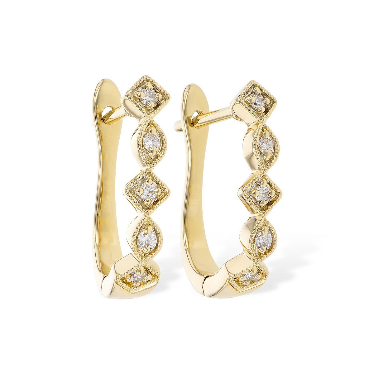 14KT Gold Diamond Earrings