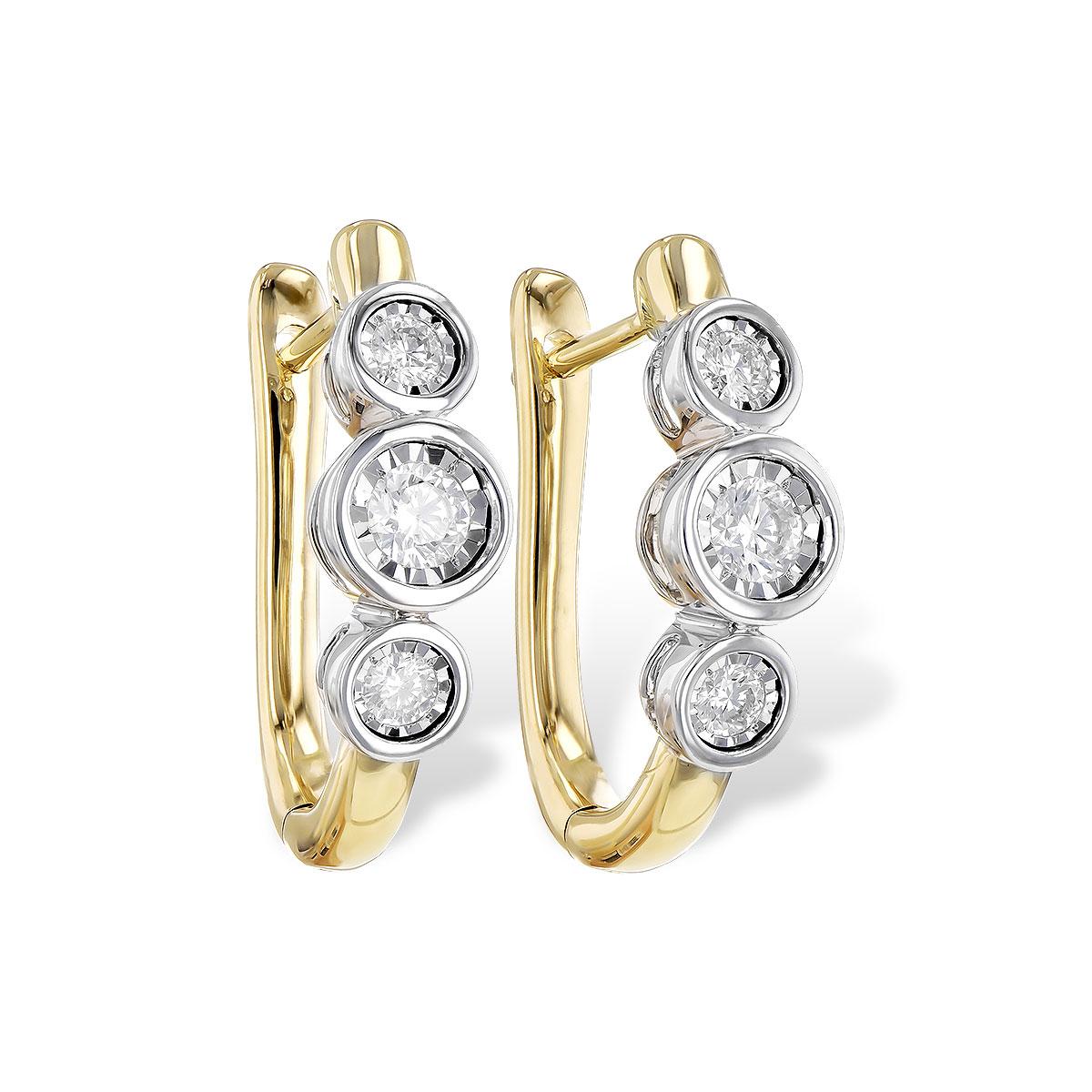 14KT Gold Diamond Earrings