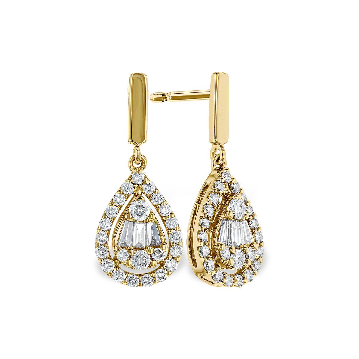 14KT Gold Diamond Earrings