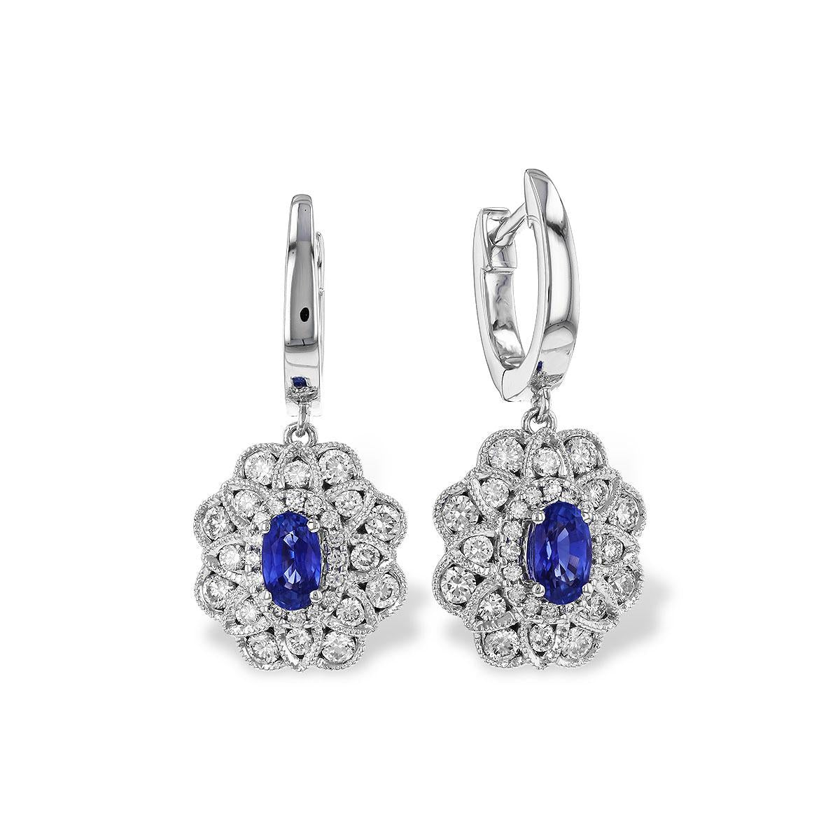 14KT Gold Sapphire Earrings