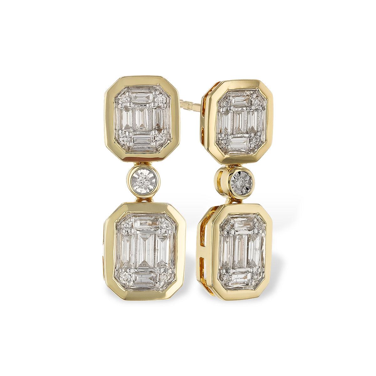 14KT Gold Diamond Earrings